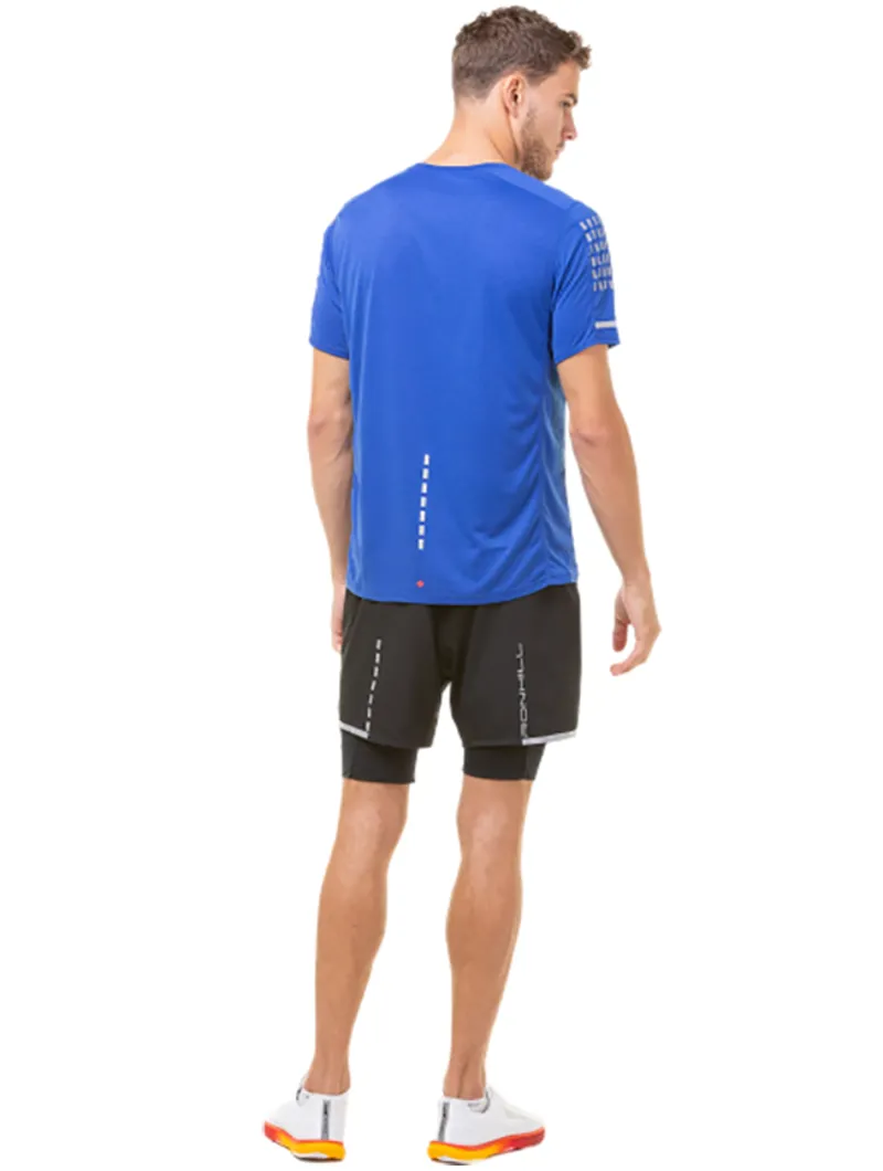 Ronhill Men's Tech Afterhours Twin Short All Black-6